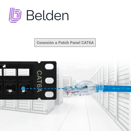PATCH CORD UTP CAT6A BELDEN CA21106004 / INTERIOR / AZUL / 4 PARES / 2 3