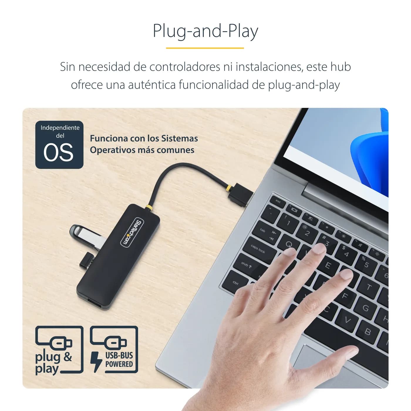 StarTech.com H5A4A-USB-HUB nodo concentrador USB 3.2 Gen 1 (3.1 Gen 1) 14