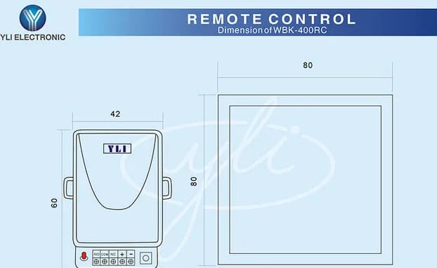 YLI WBK400RC - Botón inalámbrico de pared con relevador para control d 3