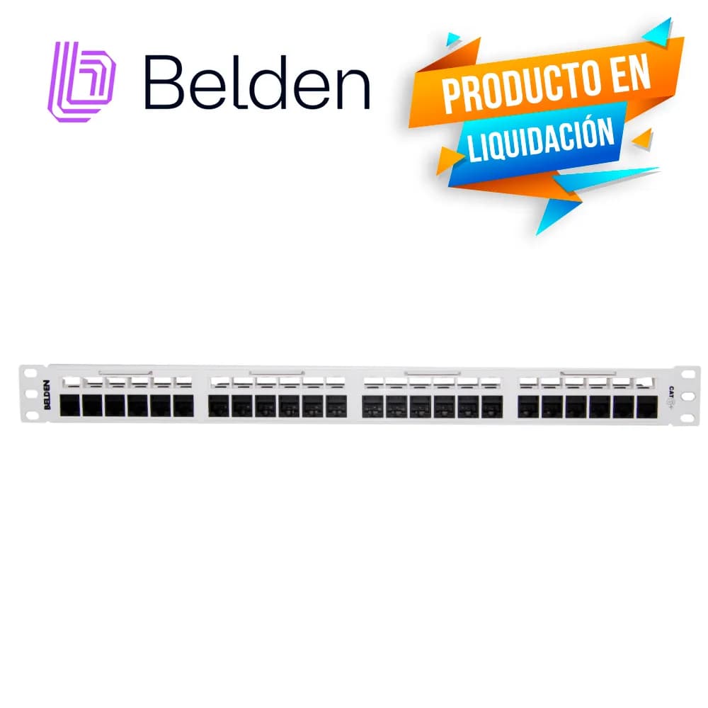 PATCH PANEL, REVCONNECT CAT6 BELDEN RV6PPF1U24WH 24 PUERTOS RJ45 (PREC 4