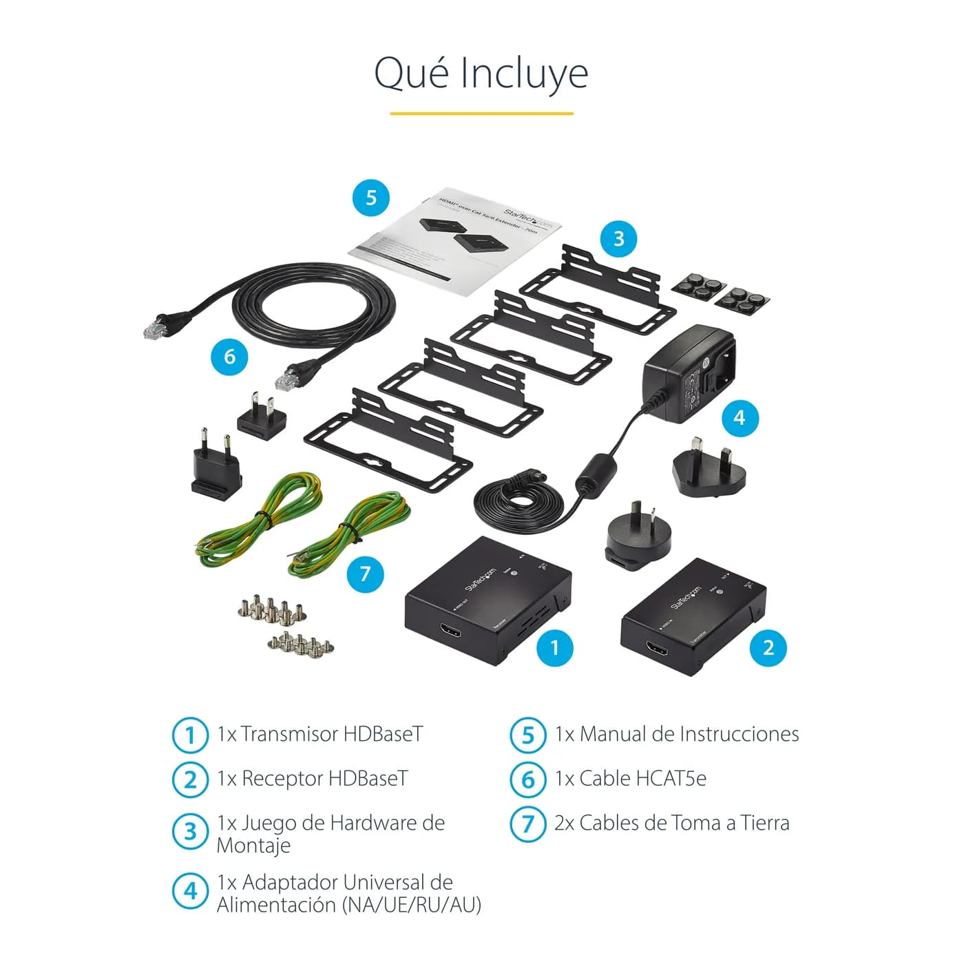 StarTech.com Juego Kit Extensor HDMI por Cable Ethernet UTP Cat5 Cat6  10