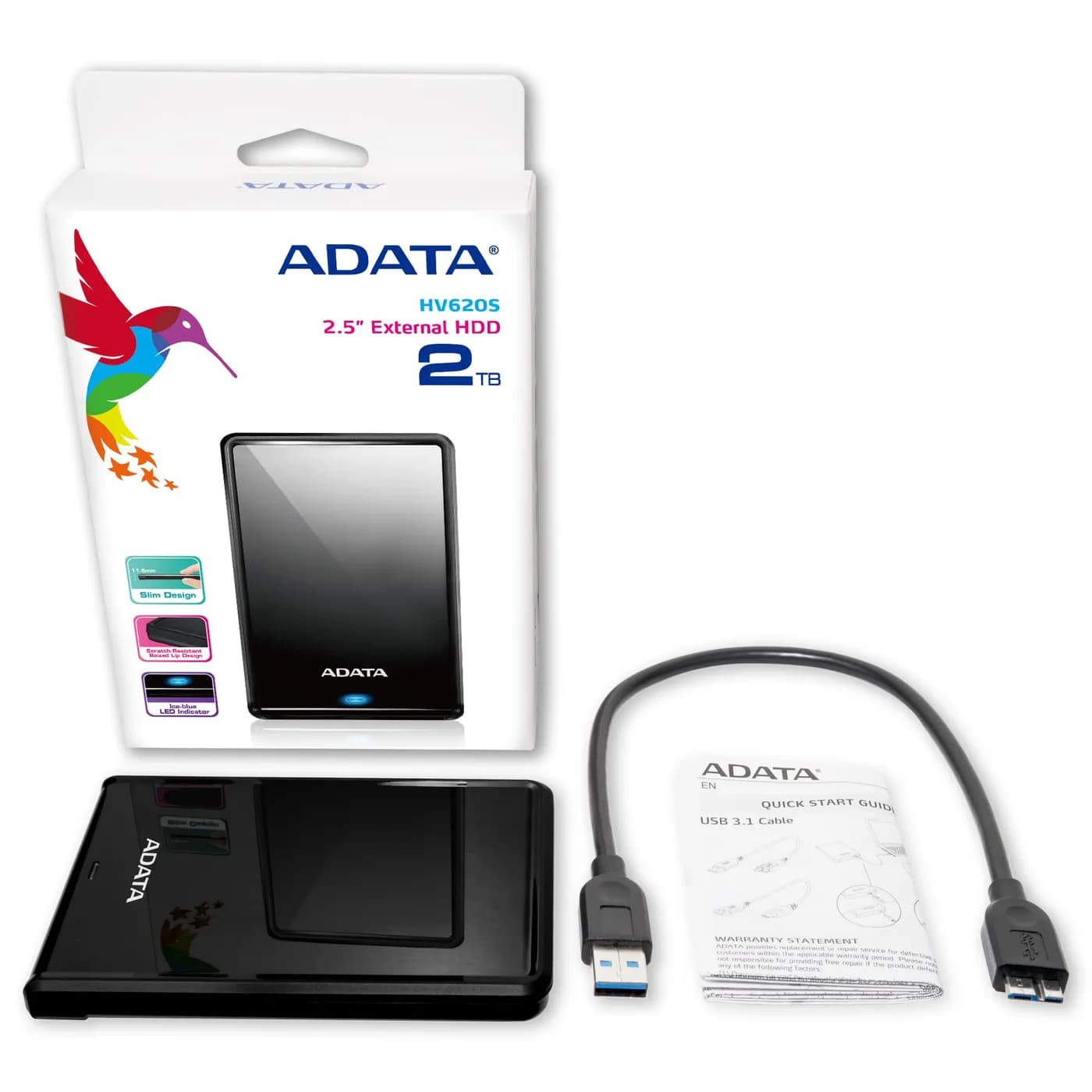 ADATA HV620S disco duro externo 4 TB 2.5" Micro-USB B 2.0/3.2 Gen 1 (3 5