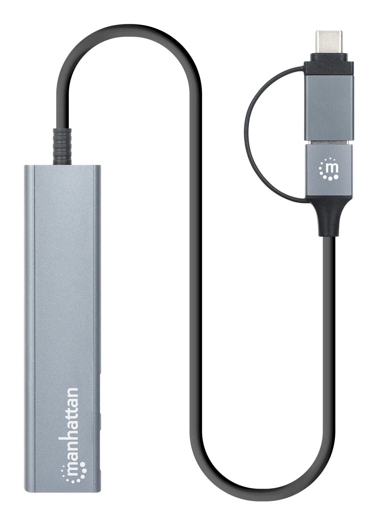 Manhattan Conector adaptable de USB-A macho a USB-C macho, dos puertos 4