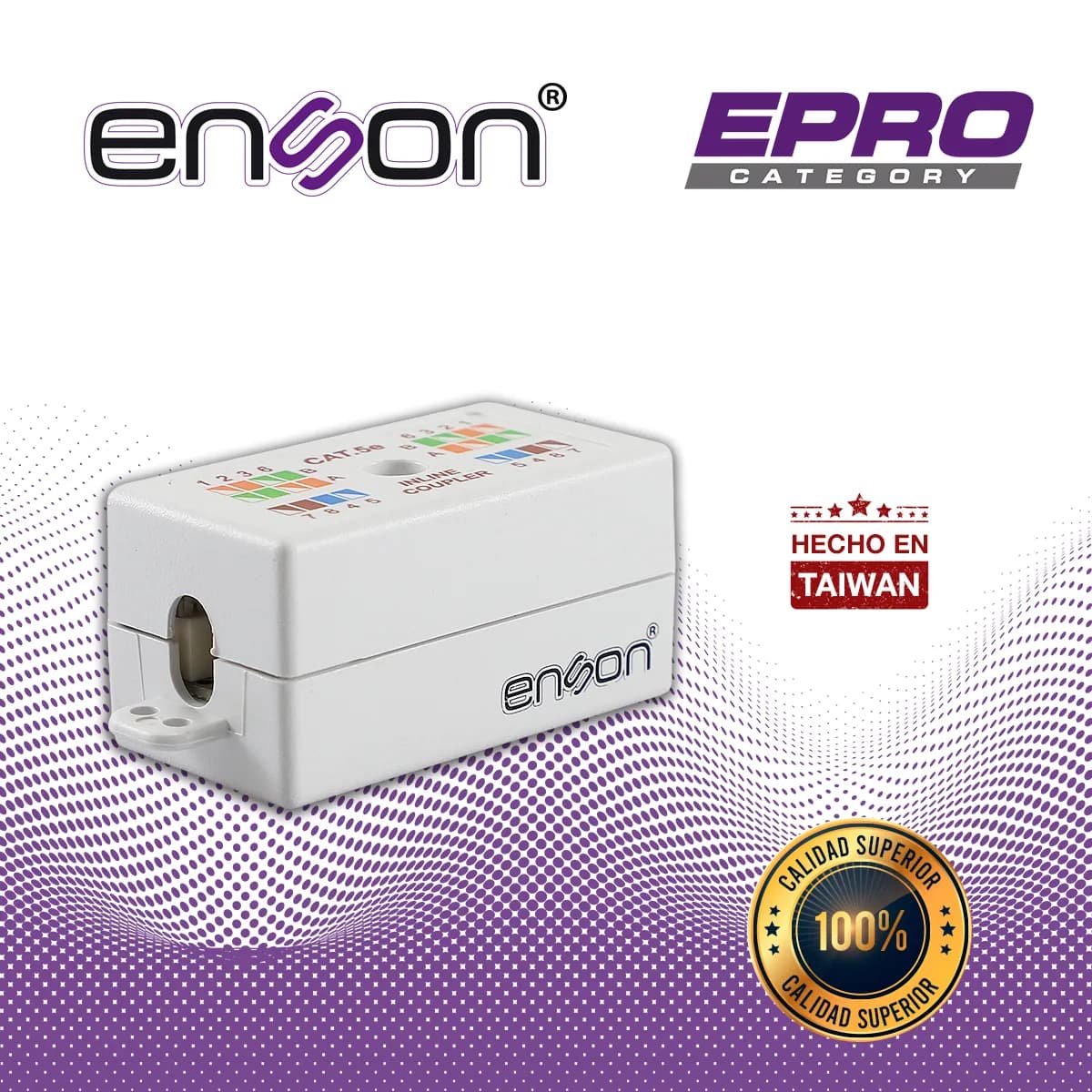 COPLE UTP ENSON EPRO-INCOP5E HILO A HILO CAT5E IDEAL PARA UNIR DE DOS  6