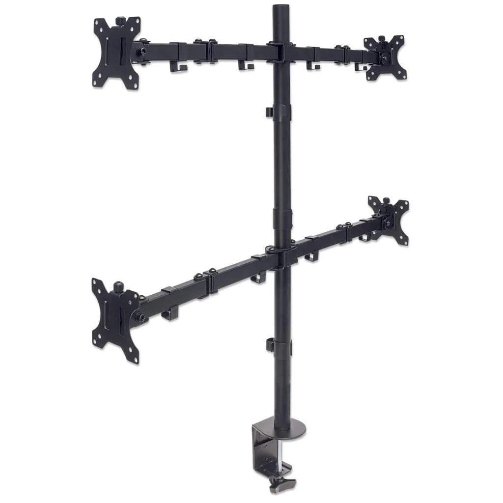 Manhattan Soporte para cuatro monitores, movimiento con brazos de dobl 2