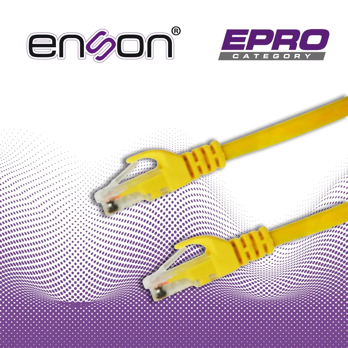 PATCHCORD UTP ENSON P6006Y CAT6 60CM AMARILLO SERIE EPRO 100-II 100 PO 5