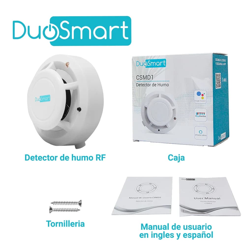 DETECTOR DE HUMO RF SERIE C 433.92 DUOSMART CSMD1 **COMPATIBLE CON PAN 5