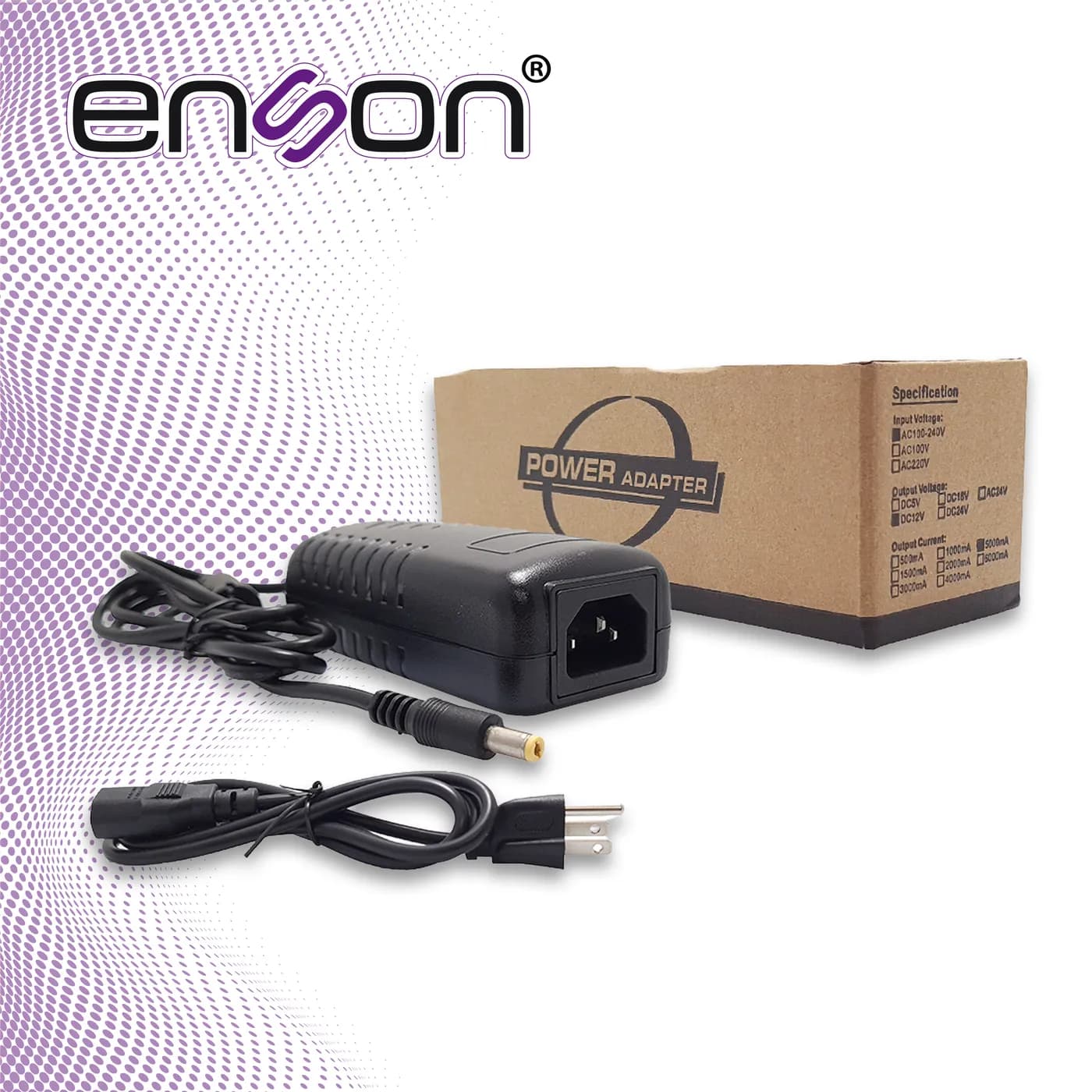 FUENTE DE PODER PARA CAMARA ENSON PS-1250 12VDC 5AMPERS CERTIFICACION  6