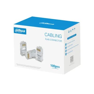 DAHUA DH-PFM976-631 - Caja con 100 Plugs RJ45 Cat6/ Chapado de Oro de  2