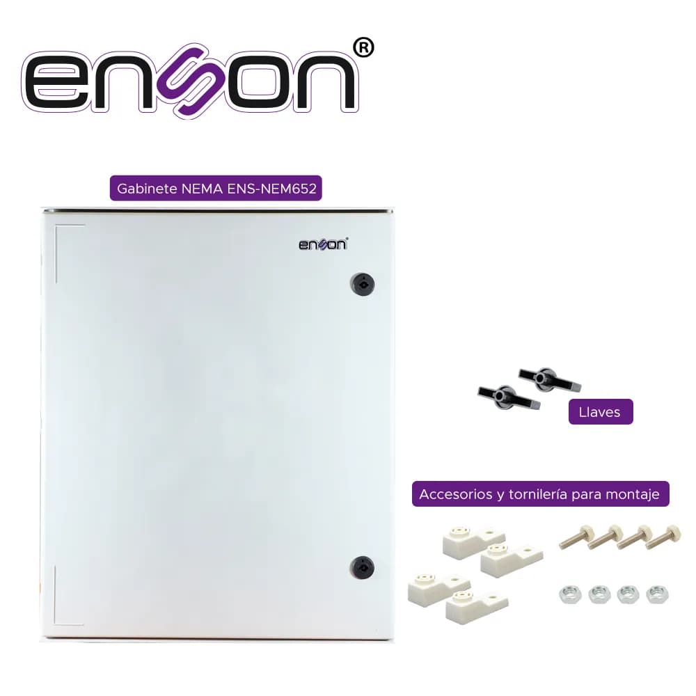 GABINETE TIPO NEMA ENSON ENS-NEM652 DE POLYESTER 600X500X230MM IP66 /  4