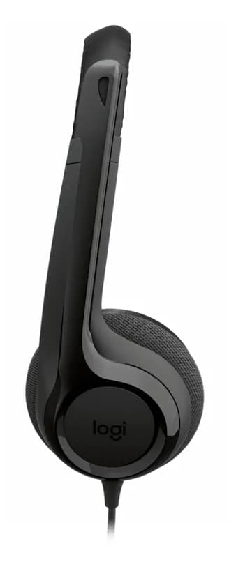 Logitech Audífonos con micrófono USB H390 para computadora, Black, USB 3