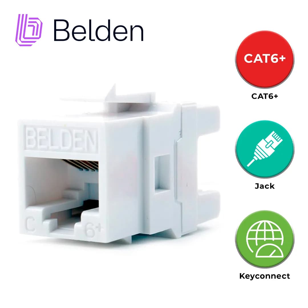 CONECTOR MODULAR JACK CAT6+ RJ45 BELDEN AX101320 / KEYCONNECT / INTERI 7