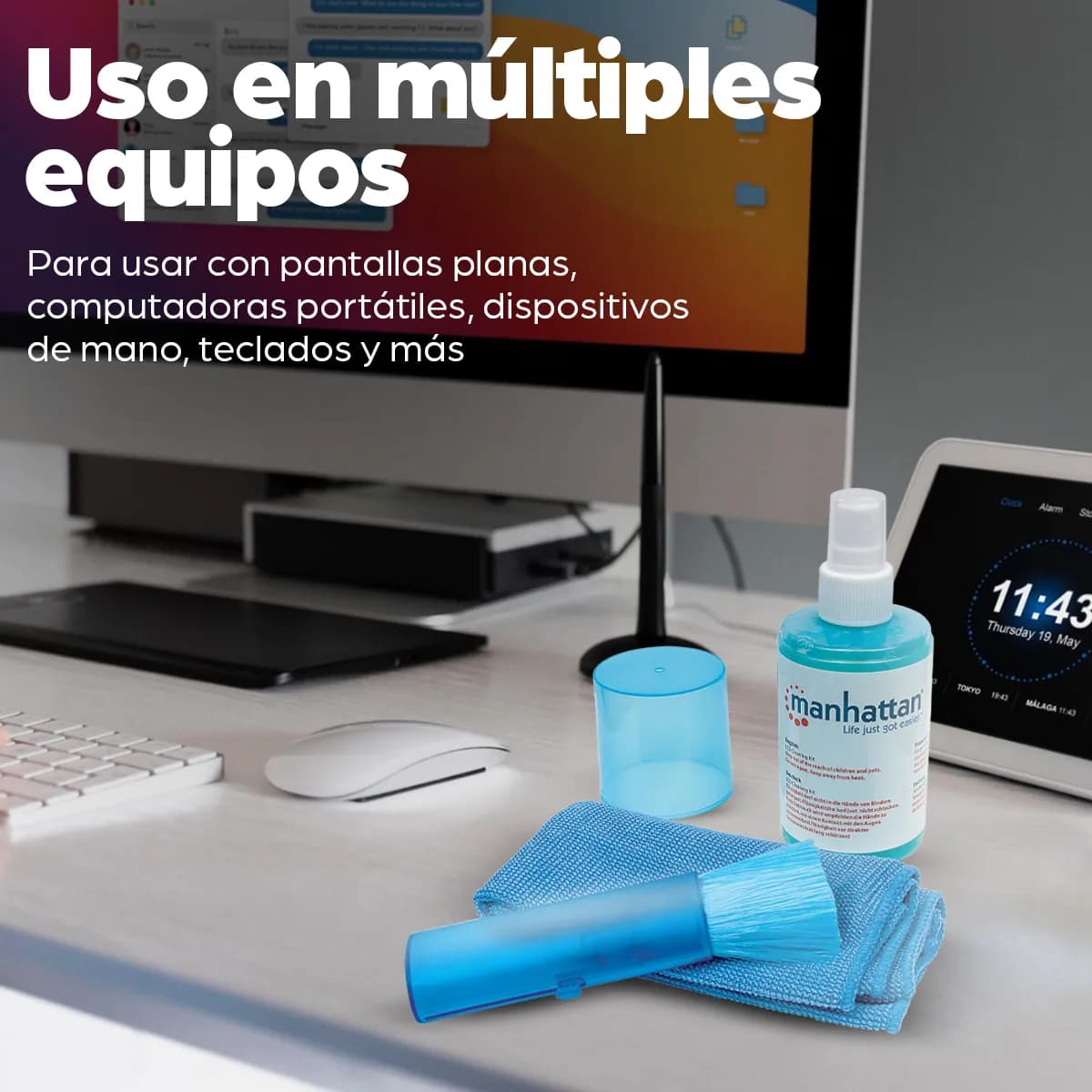 Manhattan Equipo para Limpieza de Pantallas LCD 6