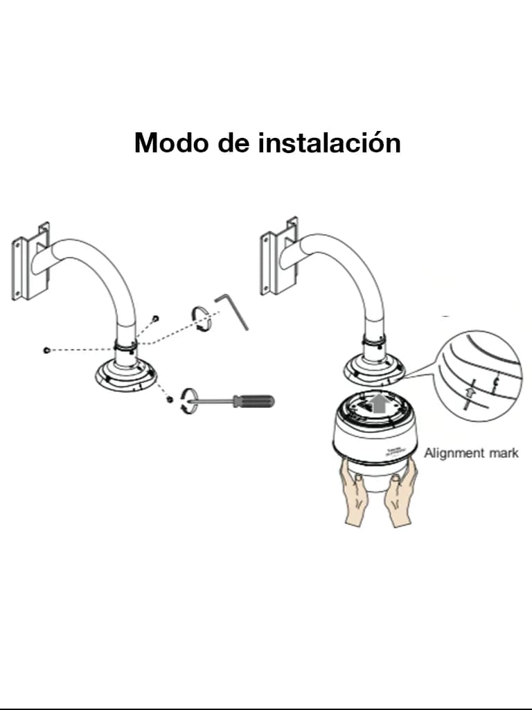 VIVOTEK AM-221 - Soporte para montaje en pared tipo cuello de ganso 3