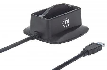 Manhattan Base de conexión dual USB 3.0 SuperSpeed y disco duro SATA 2 6