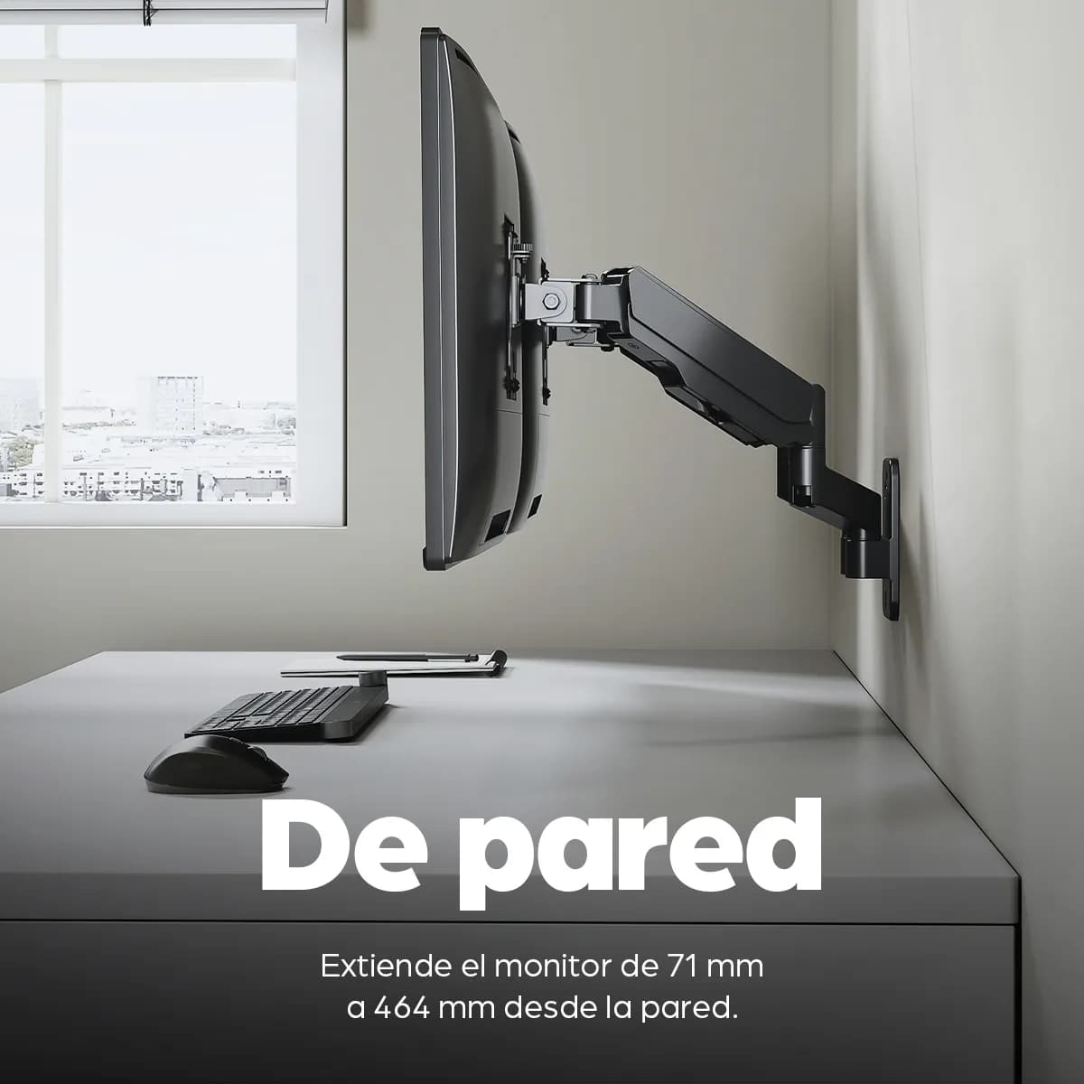 Manhattan Soporte universal para dos monitores, con pistón a gas 13