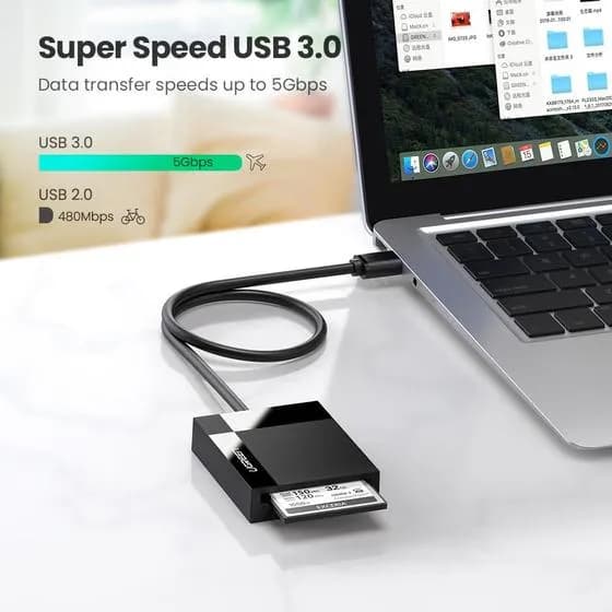 Ugreen 30333 lector de tarjeta USB Negro 3