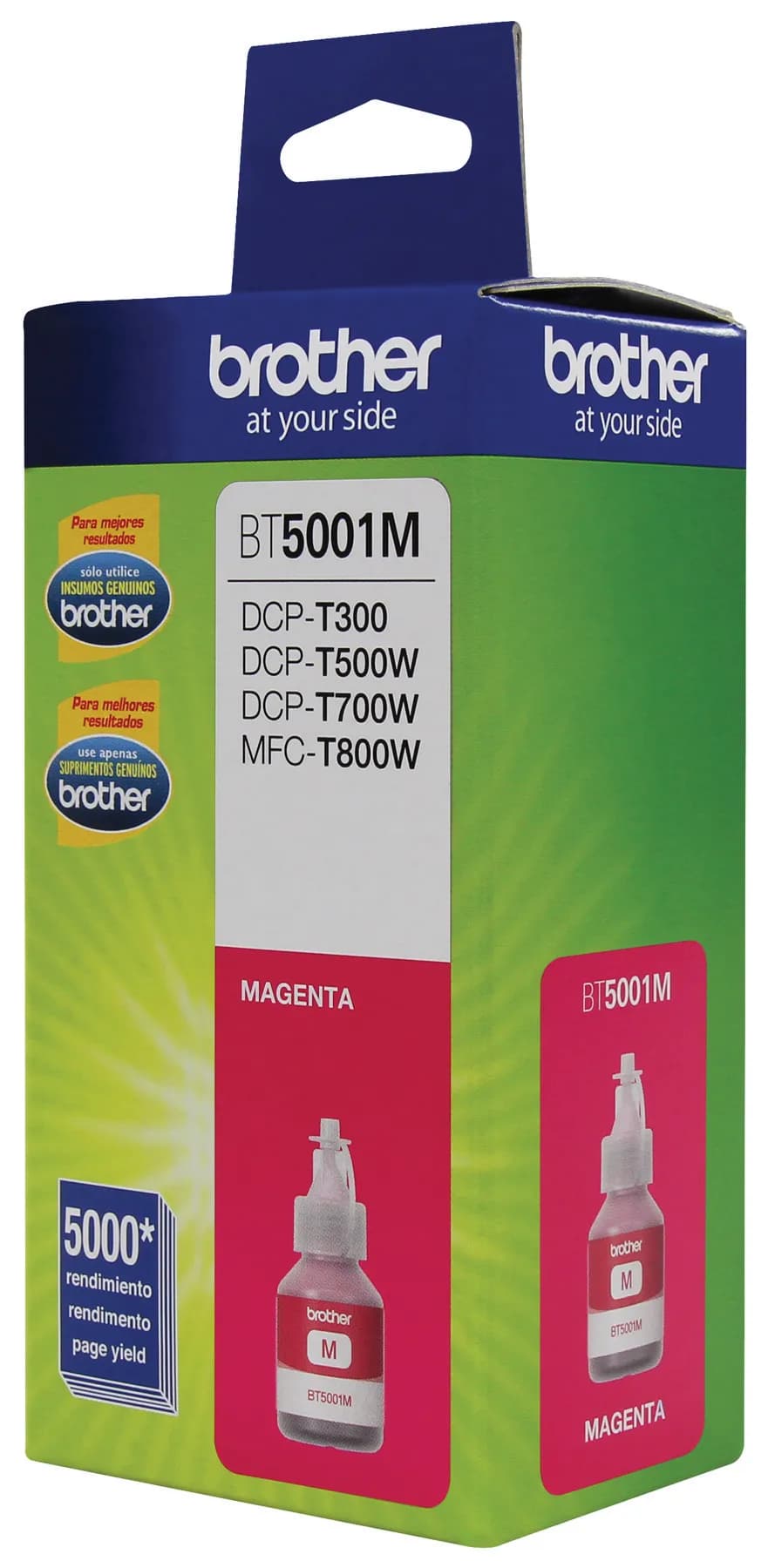 TINTA BROTHER BT5001M MAGNETA RENDIMIENTO 5KPGS  P/T310/T510W/T71OW/T9 2