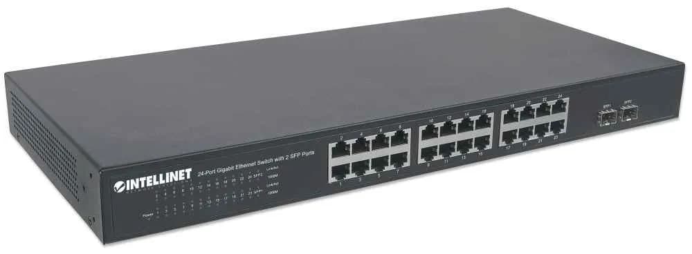 Intellinet Switch de 24 Puertos Gigabit Ethernet con 2 puertos SFP 2