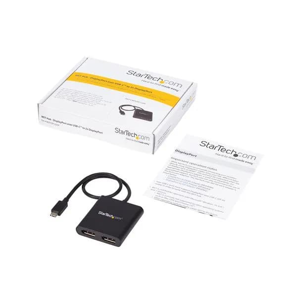 StarTech.com Adaptador USB-C a DisplayPort 1.2 Doble - Hub MST USB Tip 8