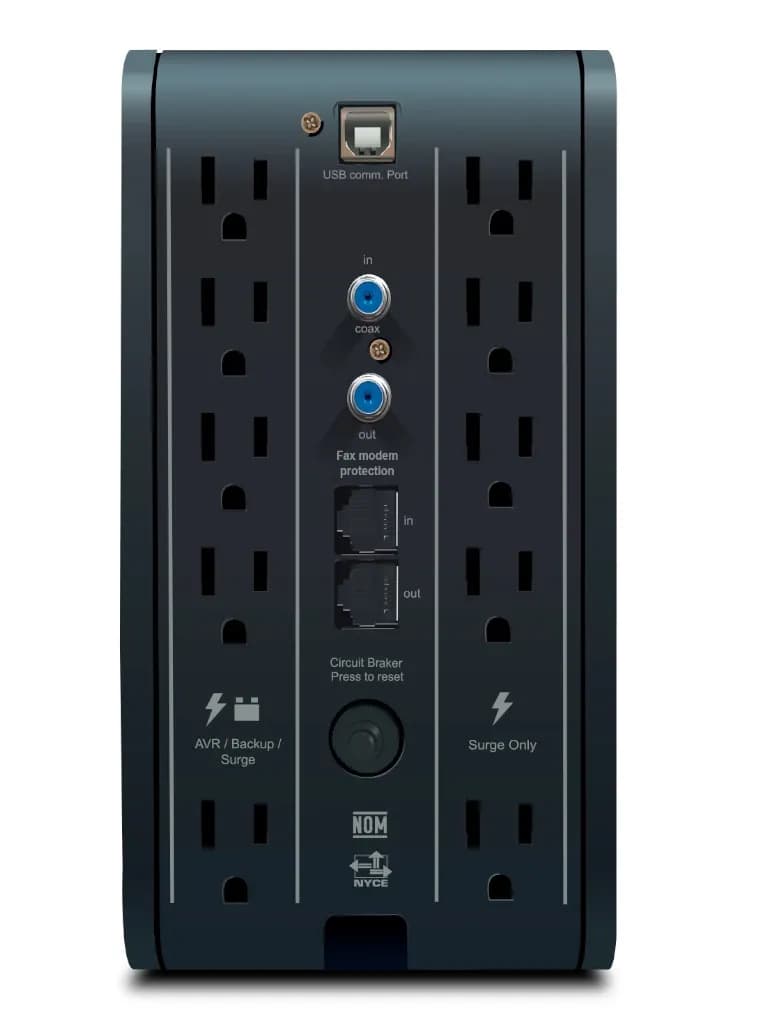 CDP R-Smart751 - UPS / 750VA / 375W / 10 Terminales de salida / 5 Sali 2