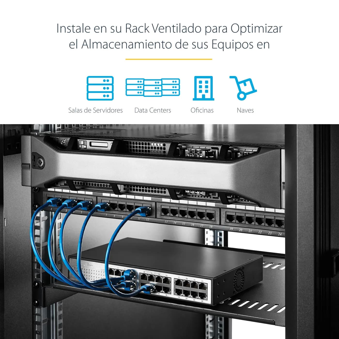 StarTech.com Charola Fija Cantilever Ventilada para Gabinete Rack de S 9