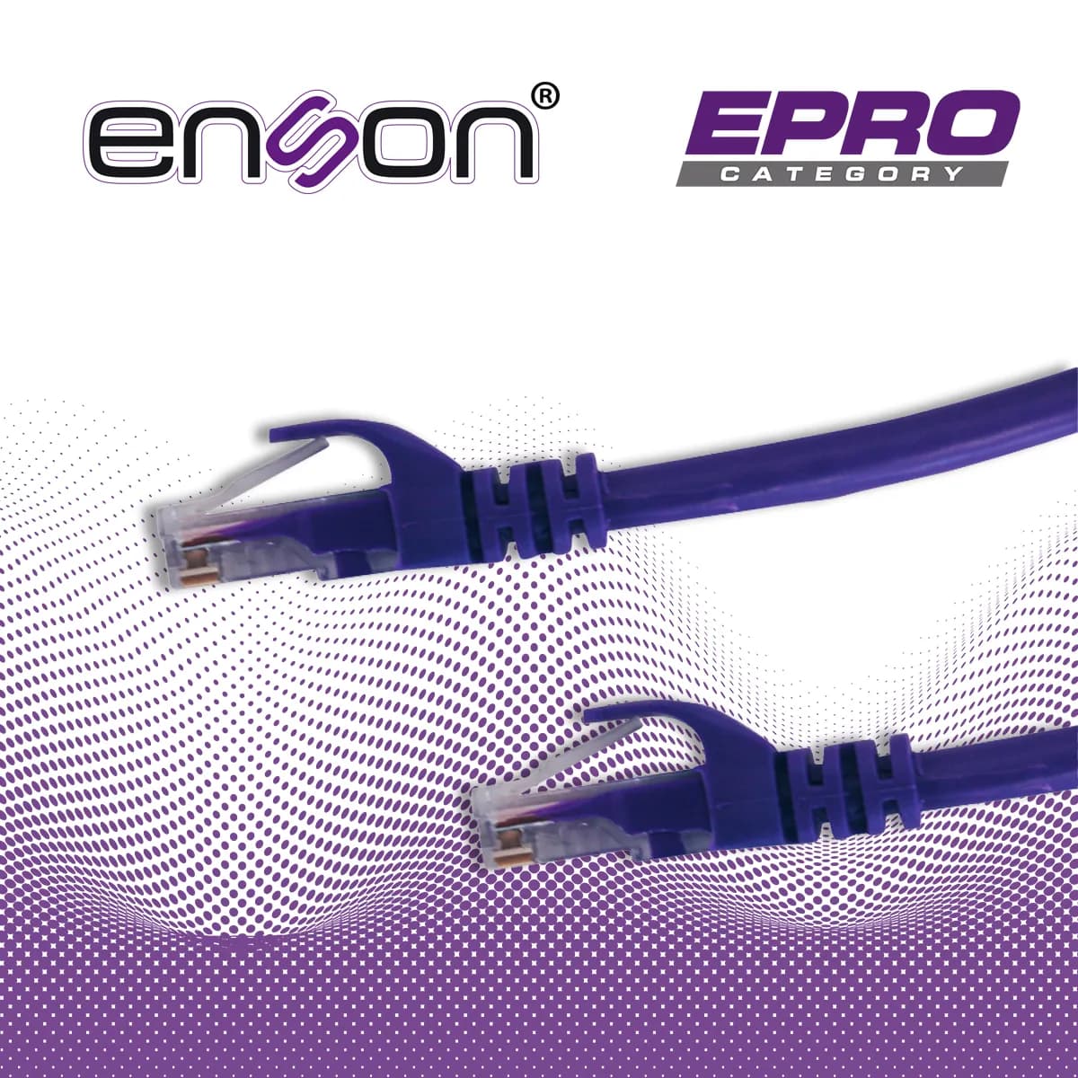 PATCHCORD UTP ENSON P6009P CAT6 90CM MORADO SERIE EPRO 100-II 100 POR  5