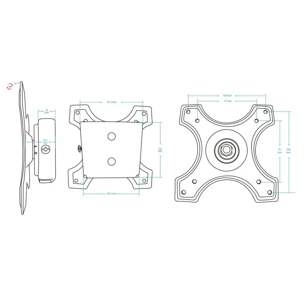 Manhattan Soporte para monitor, de pared, pantalla plana de 13" a 32"  6