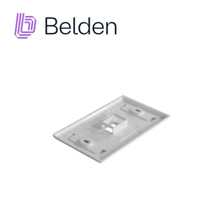 PLACA DE PARED (FACEPLATE) BELDEN AX102660 / INTERIOR / BLANCO /1 PUER 2