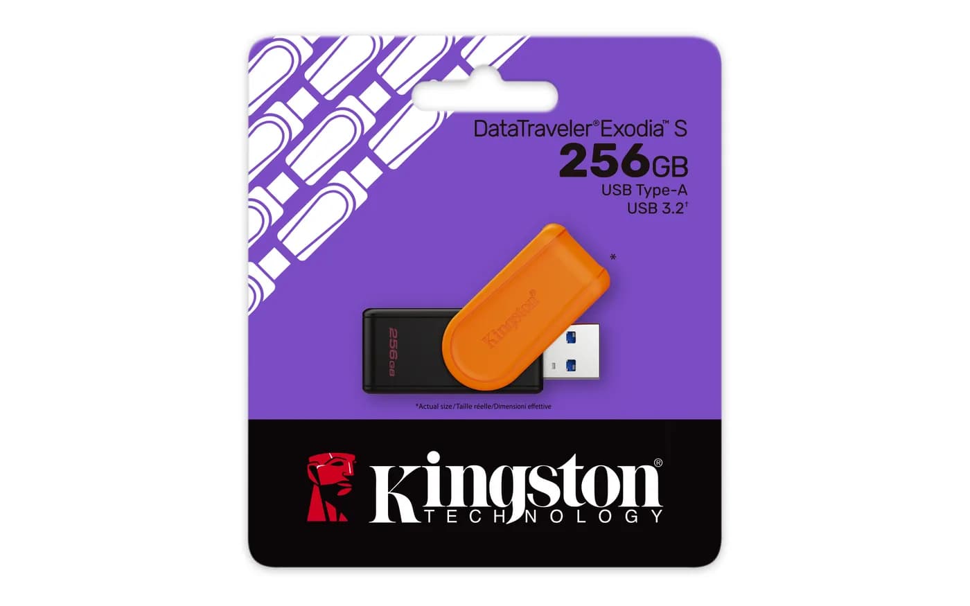 MEMORIA USB KINGSTON FLASH DATA TRAVELER EXODIA 256GB GEN1 3.2 TIPO A  3