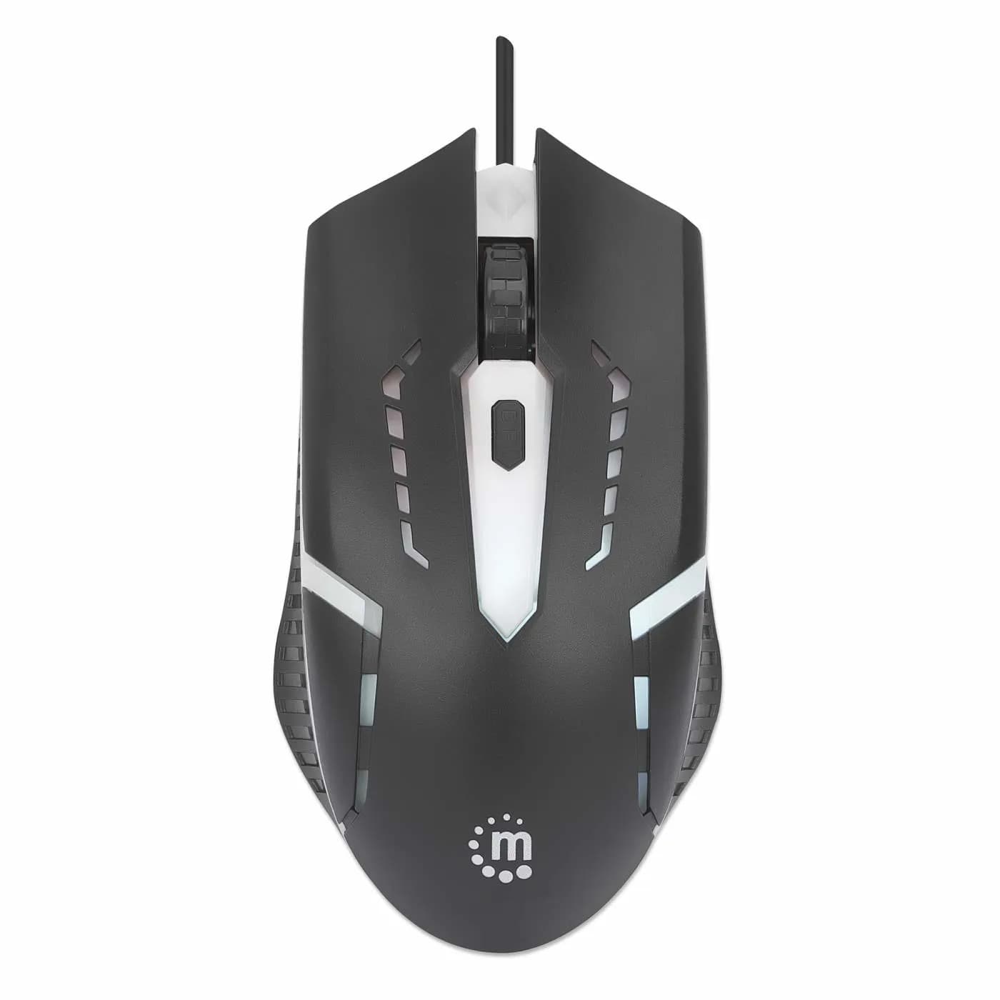 Manhattan Mouse Gaming óptico cableado USB con iluminación LED RGB 3