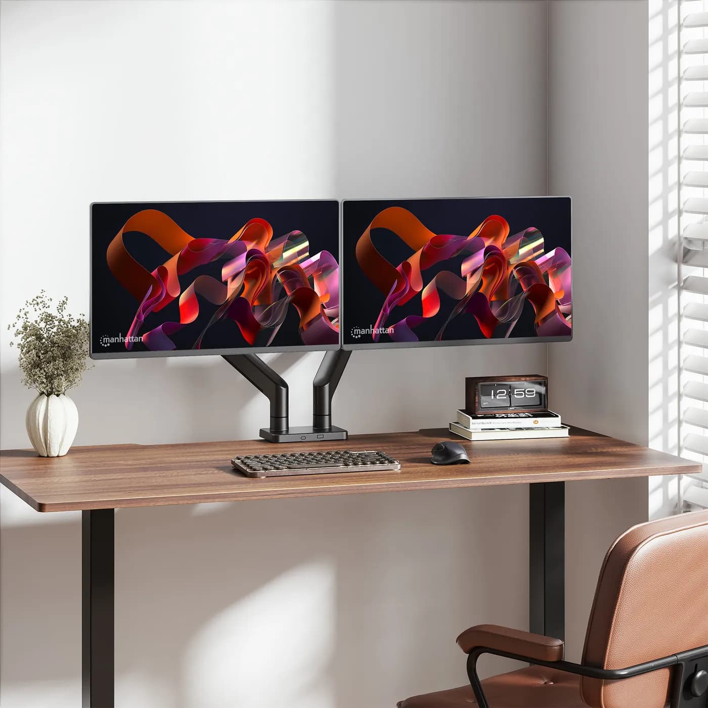 Manhattan 462587 soporte para pantalla plana 114.3 cm (45") Escritorio 8