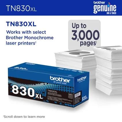 Brother TN-830XL cartucho de tóner 1 pieza(s) Original Negro 2