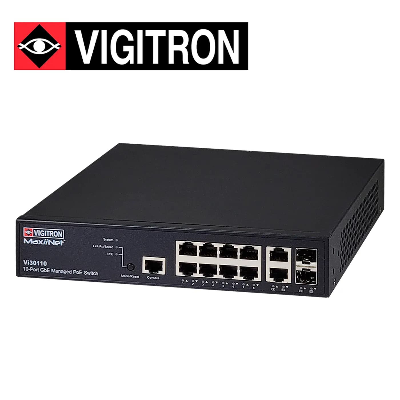 SWITCH POE ADMINISTRABLE L3  VIGITRON VI30110 / 8 PUERTOS RJ45 10M/100 3