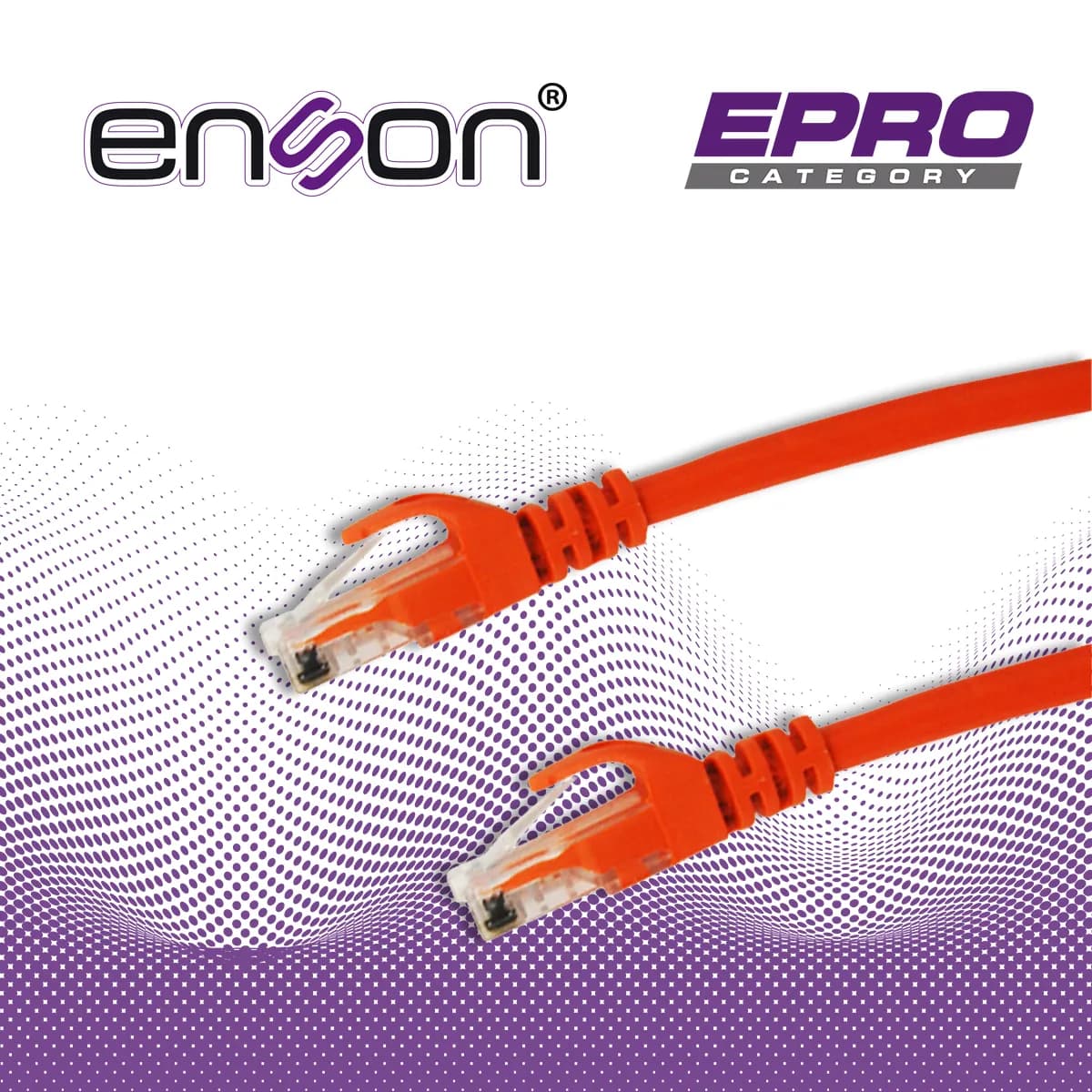 PATCHCORD UTP ENSON P6009O CAT6 90CM NARANJA SERIE EPRO 100-II 100 POR 5