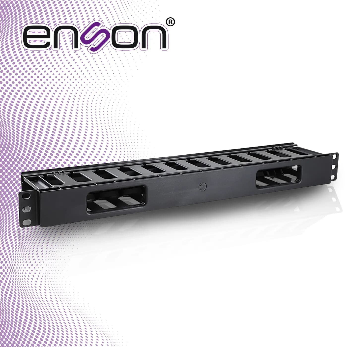 ORGANIZADOR HORIZONTAL FRONTAL PARA RACK ENSON ENS-CM14 1UR CON PEINES 6