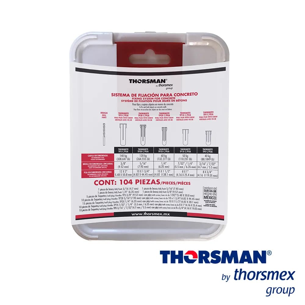 SISTEMA DE FIJACION THORSMAN MODELO 3701-02000  PARA CONCRETO 2