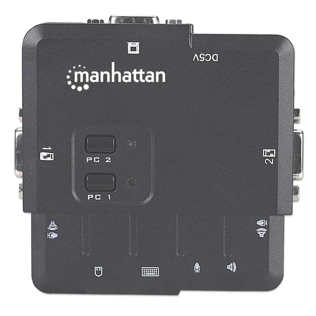 Manhattan Switch KVM Compacto de 2 Puertos 6