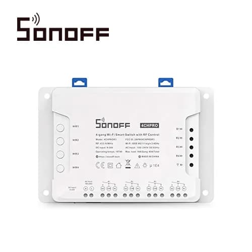 INTERRUPTOR INTELIGENTE CON 4 RELEVADORES NC/NO SONOFF 4CH PRO R3 WIFI 2