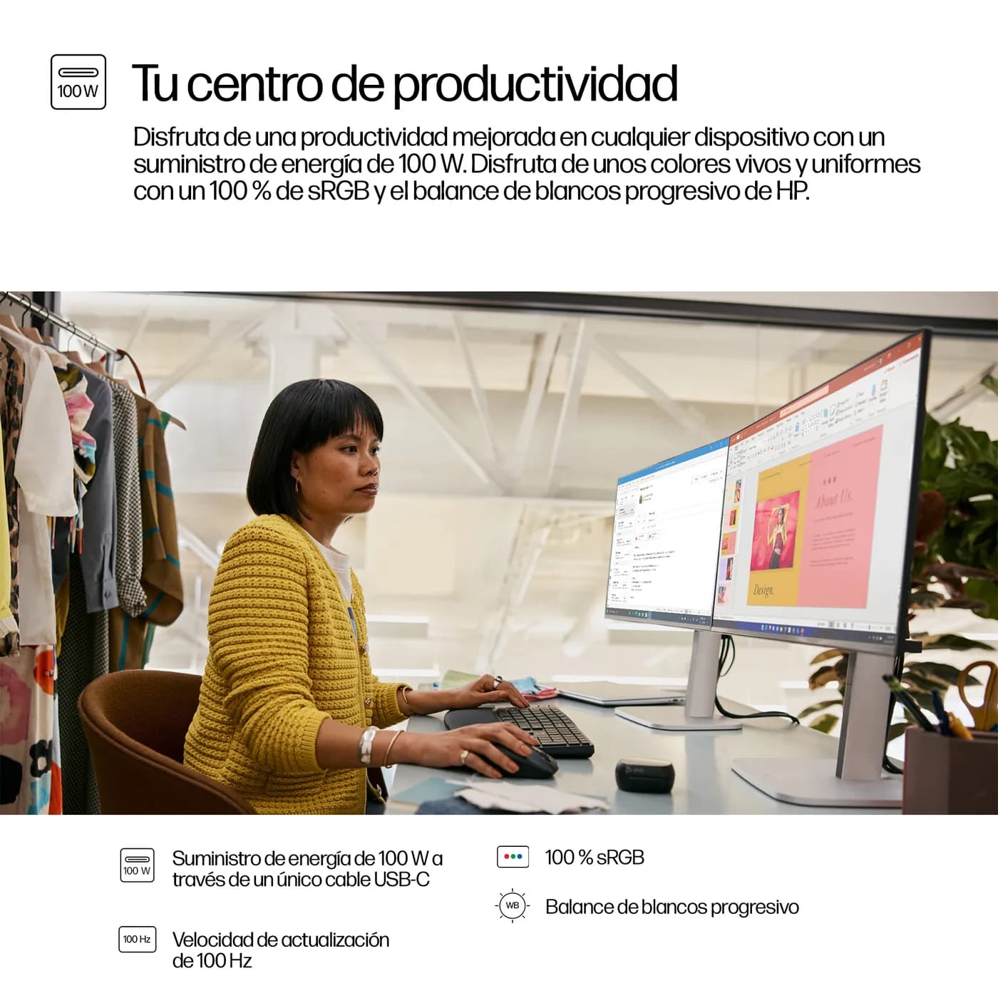 HP Series 5 Pro Monitor USB-C Full HD de la serie 5 Pro de 23,8" y 524 7