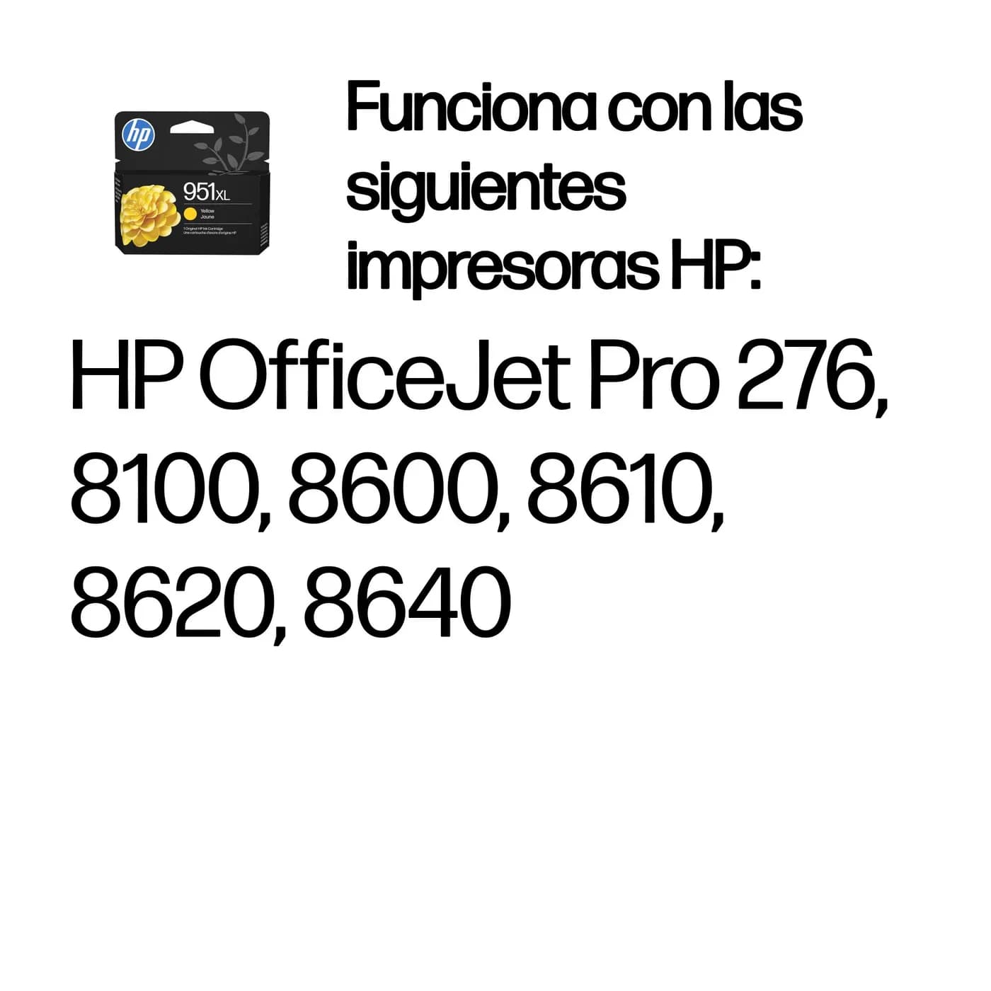 HP Cartucho original de tinta amarilla de alto rendimiento 951XL 2