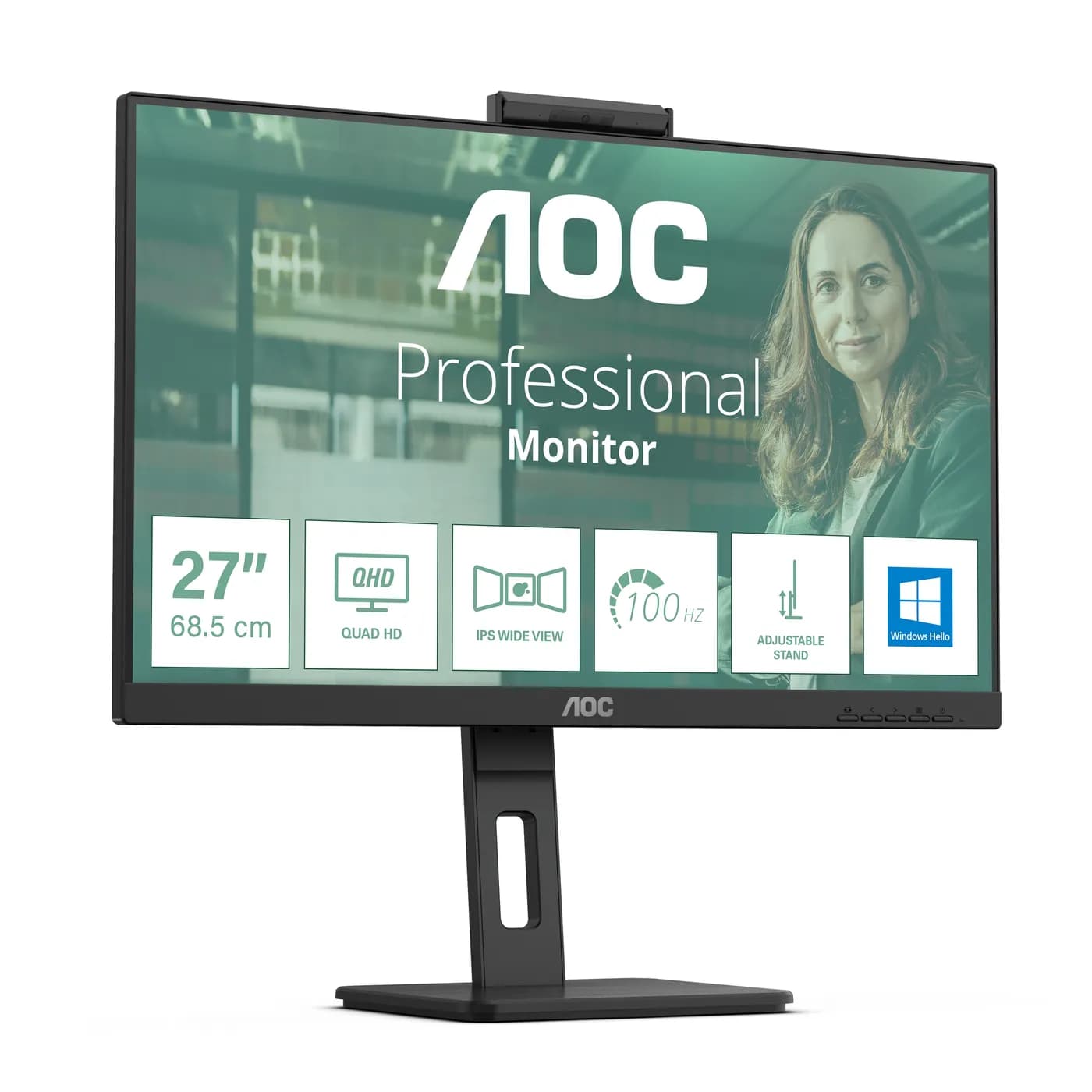 AOC Q27P3CW monitor de computadora 68.6 cm (27") 2560 x 1440 Pixeles Q 2
