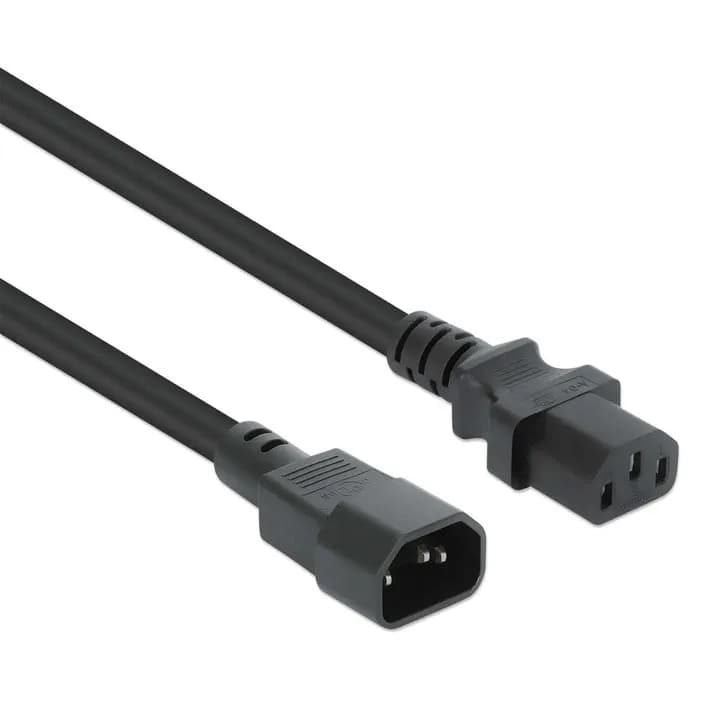 Manhattan Cable de alimentación con conector C13 hembra a C14 macho, 1 2