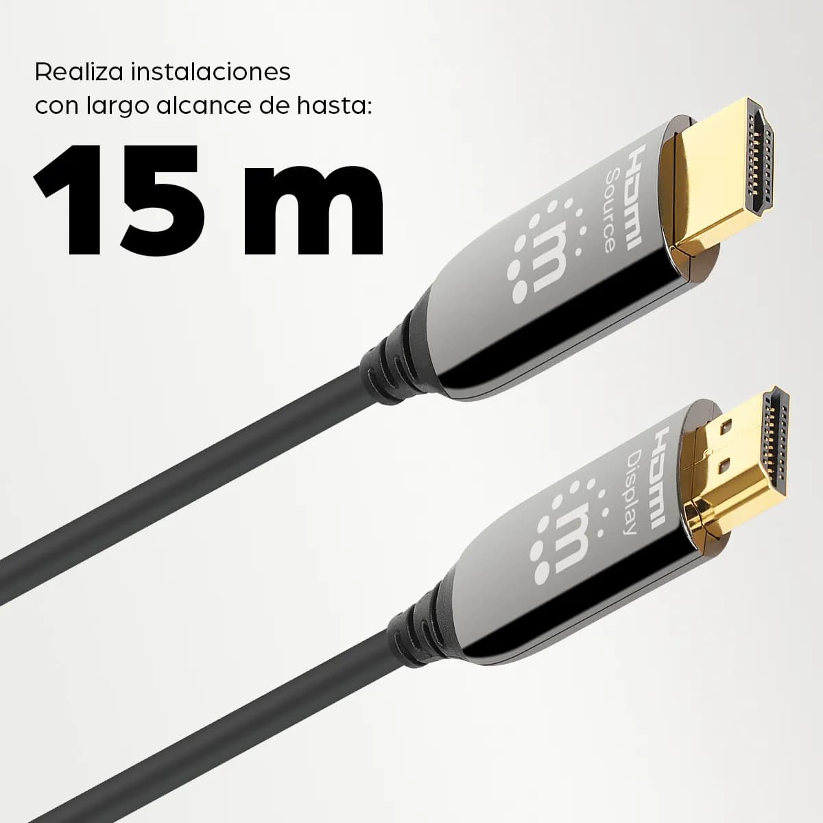 Manhattan 356176 cable HDMI 15 m HDMI Tipo A (Estándar) Negro 12
