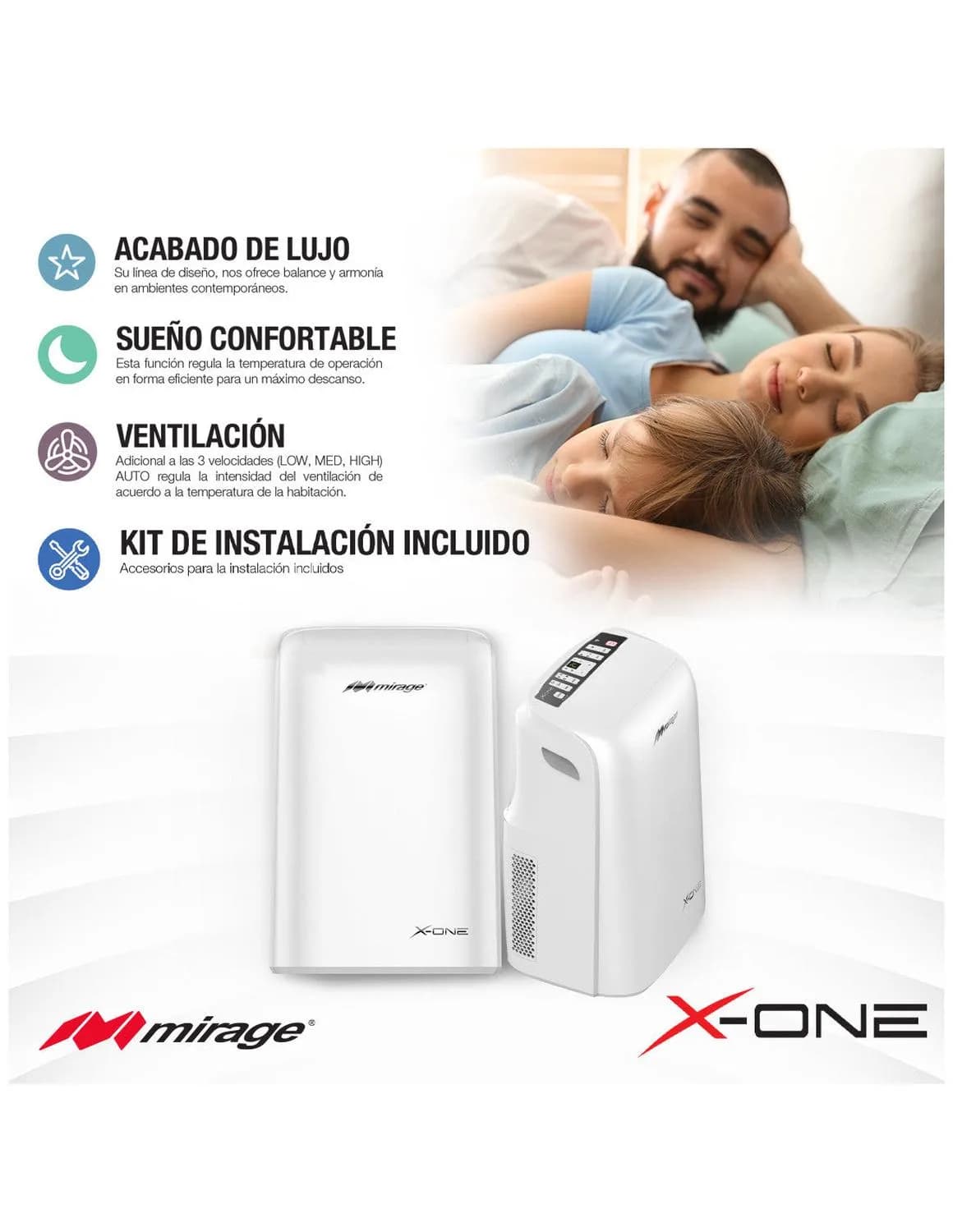 MIRAGE AIRE ACONDICIONADO MAPS1211C,PORTATIL X-ONE, SOLO FRIO,100V, R4 4