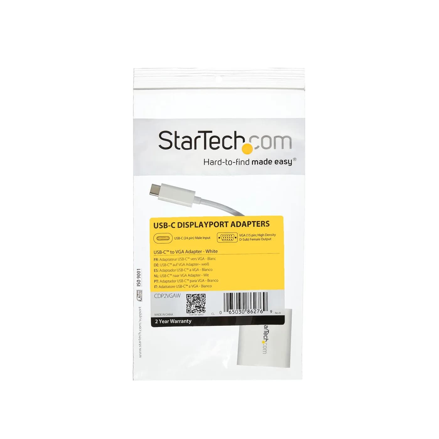 StarTech.com Adaptador USB-C a VGA - Blanco 9