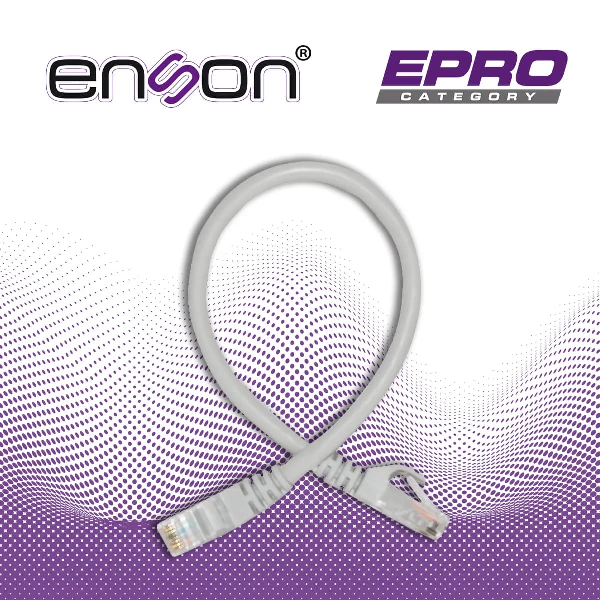 PATCHCORD UTP ENSON P6003G CAT6 30CM GRIS SERIE EPRO 100-II 100 POR CI 4