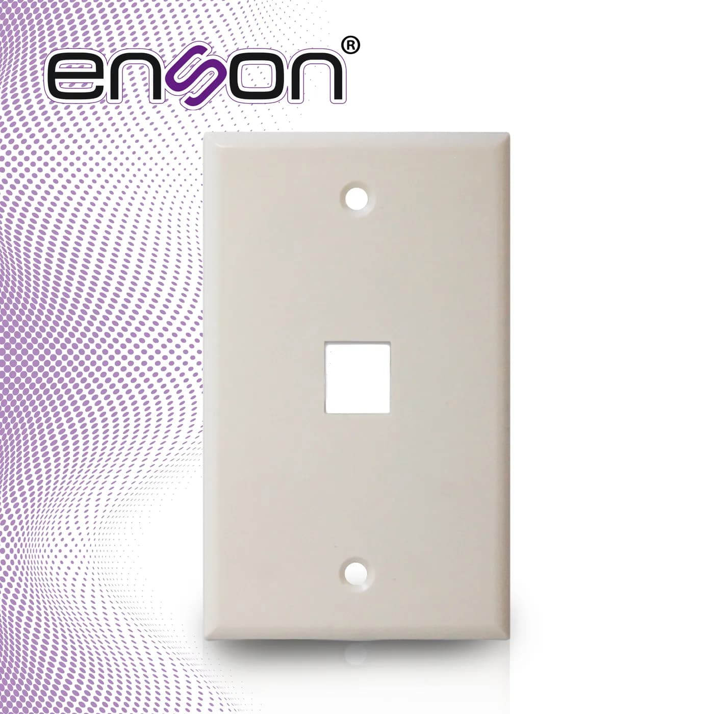 PLACA DE PARED (FACEPLATE) UNIVERSAL ENS-FP61 ENSON 1 PUERTO ESTILO KE 2