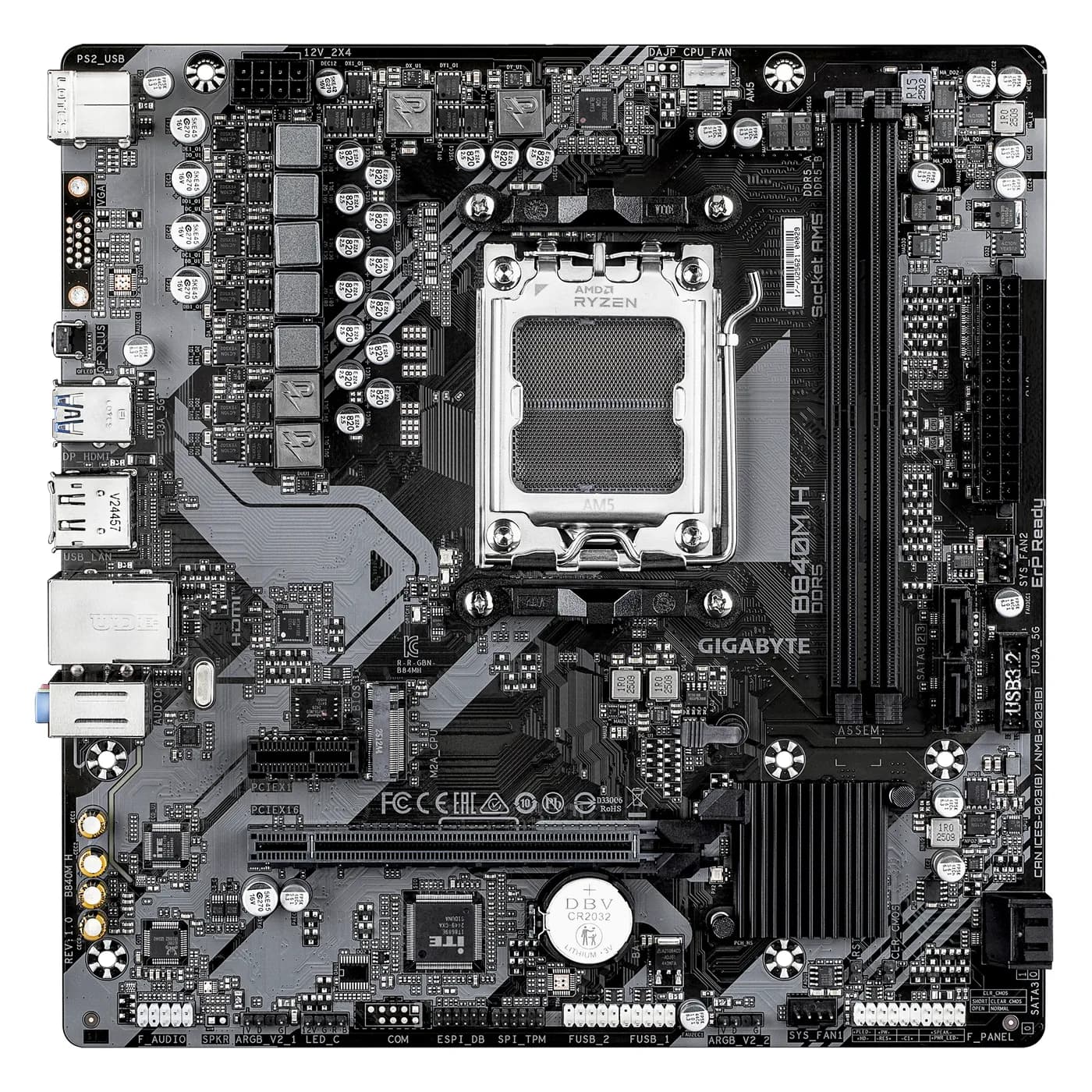 GIGABYTE B840M H placa base AMD B840 Enchufe AM5 Micro ATX 2
