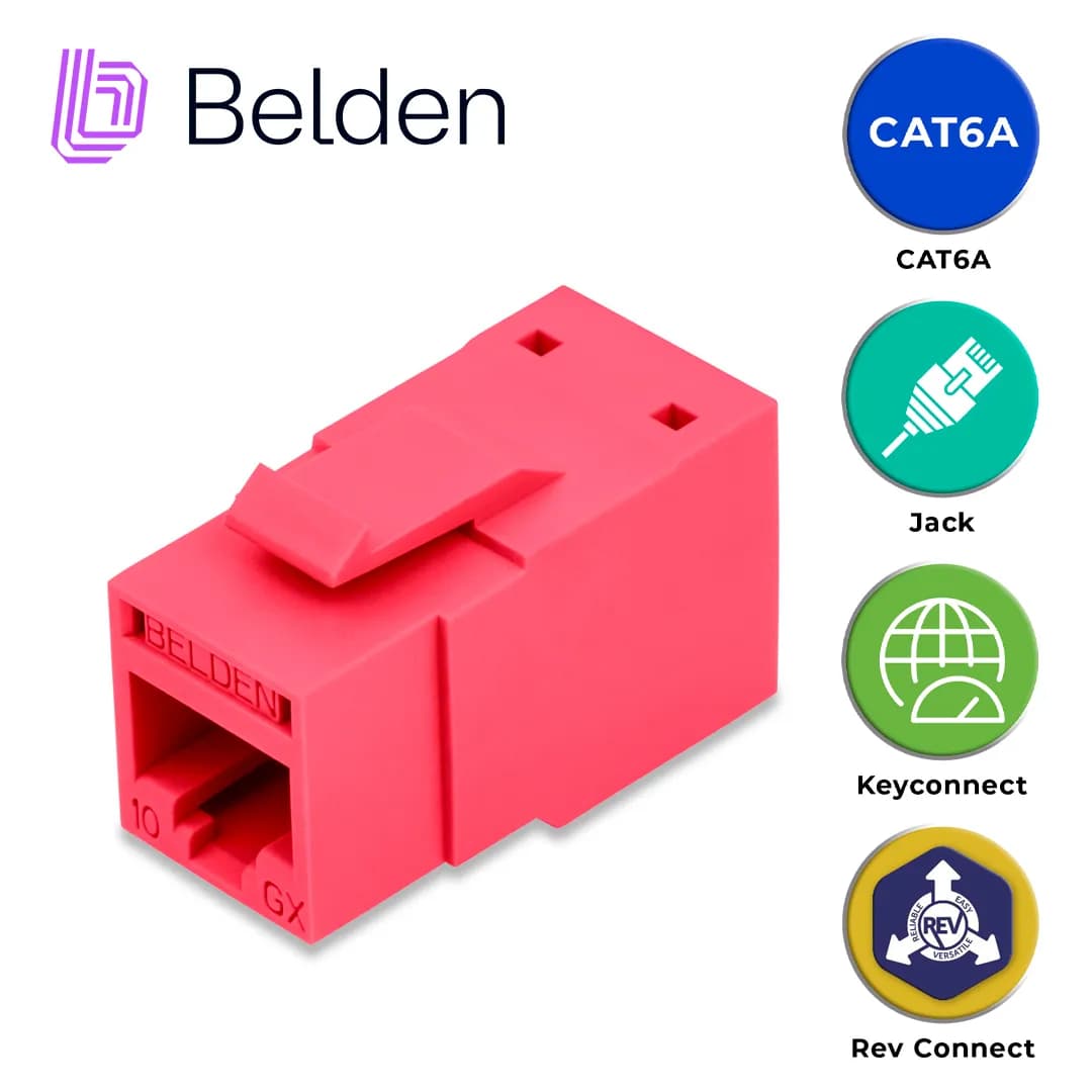 CONECTOR MODULAR JACK CAT6A RJ45 BELDEN RVAMJKURD-S1 / REVCONNECT / IN 2